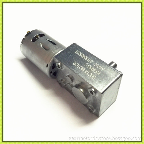 High precision right angle low noise reversible 12v dc worm gear motor